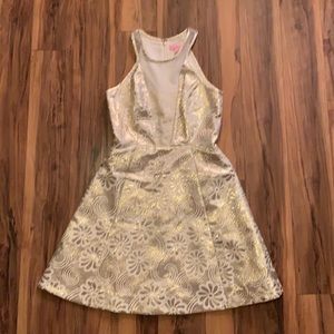Size 2 Lilly Pulitzer flower pique jacquard dress